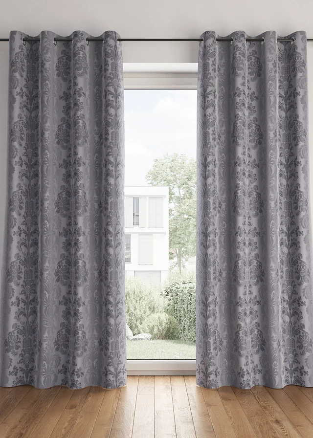 Verduisterend gordijn,in vele maten (1 stuk), Kleur: grijs