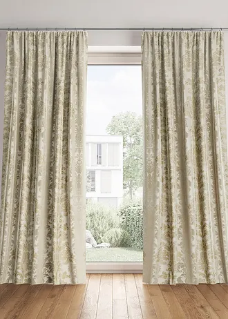 Isolerend verduisterend gordijn van jacquard (1 stuk) • crème • bonprix online shop