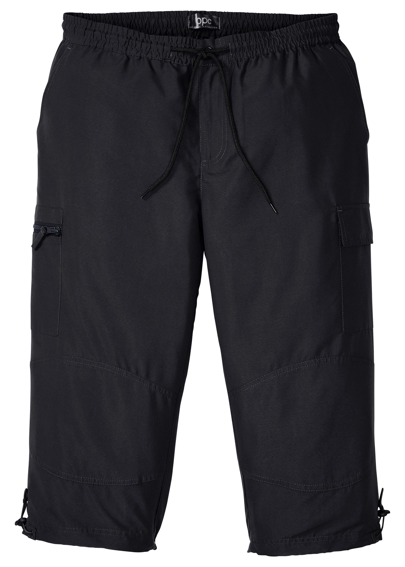 Pantaloni din microfibră 3/4 Regular Fit • negru • magazin bonprix