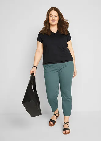 7/8 slim fit broek, high waist, Kleur: eucalyptusgroen