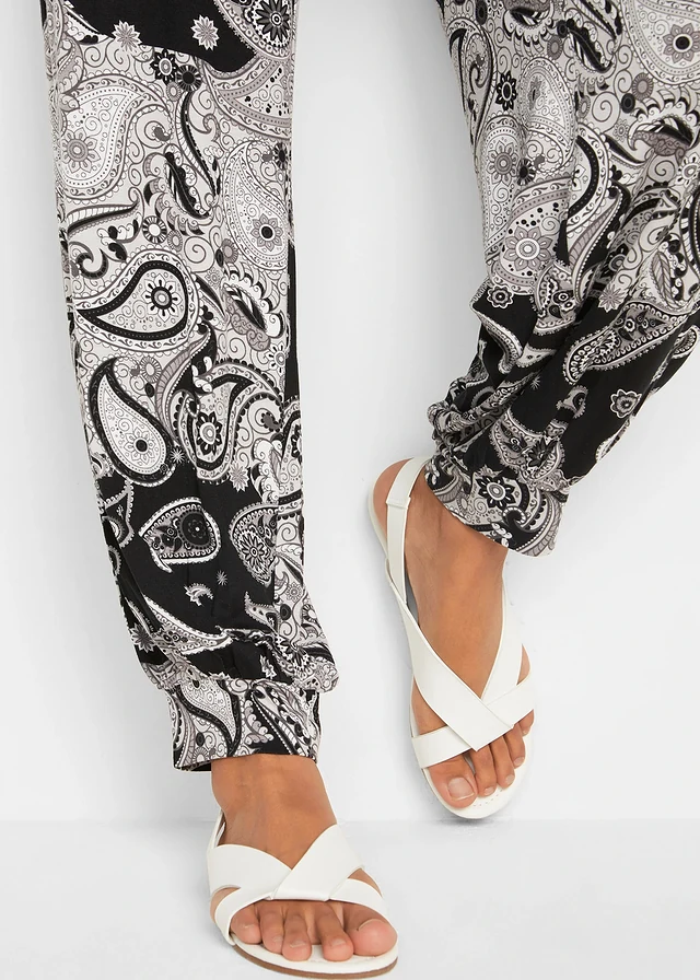 Sarouel fluide en jersey viscose • noir paisley • product-page.page-title-suffix