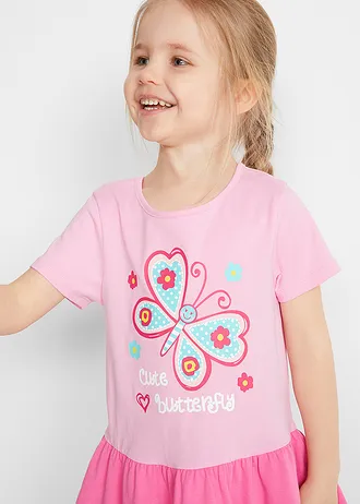 Rochie din tricot și rochiță de păpuși din din bumbac organic 100% (set/2 buc.) • roz/pink • magazin bonprix