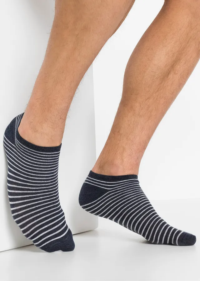 Sneakersokken (8 paar) • donkerblauw - blauw - wit mêlee • product-page.page-title-suffix