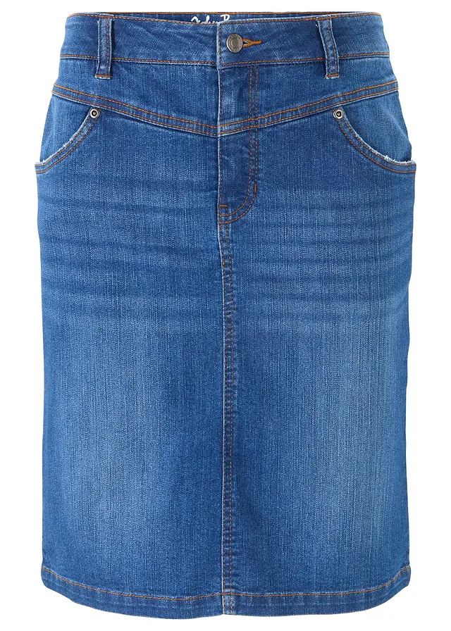 Strečová džínová sukně • modrý denim used • bonprix obchod