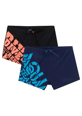 Lot de 2 shorts de bain • bleu foncé + noir • Boutique bonprix