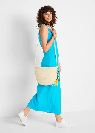 Katoenen maxi jurk (set van 2) • Caraïbisch blauw+donkerblauw • bonprix online shop