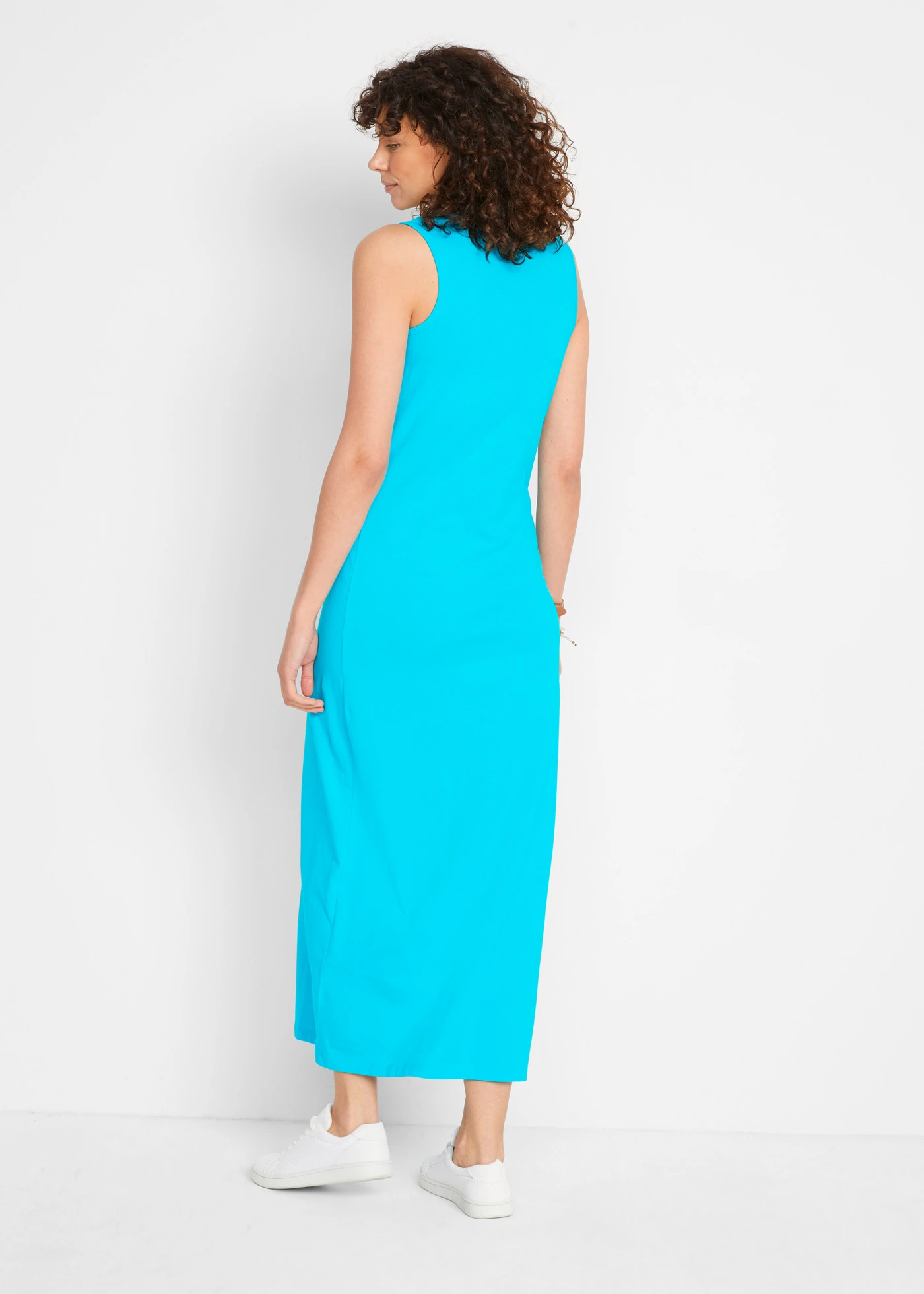 Katoenen maxi jurk (set van 2) • Caraïbisch blauw+donkerblauw • bonprix online shop