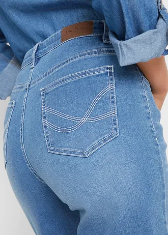 Strečové džínové bermudy • světle modrý denim used • bonprix obchod