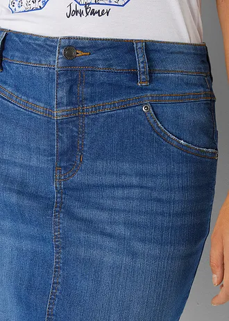 Strečová džínová sukně • modrý denim used • bonprix obchod