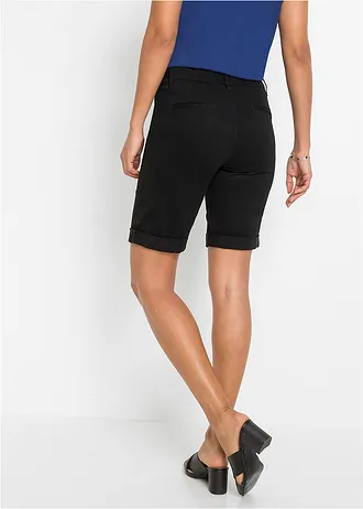 Stretch bermuda, Kleur: zwart