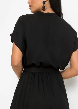 Overhemdjurk van soepelvallende viscose • zwart • bonprix online shop