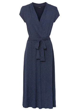 Robe midi en viscose extensible