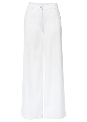 Pantalon palazzo en lin mélangé