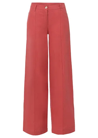 Kalhoty Palazzo ze vzdušné lněné směsi