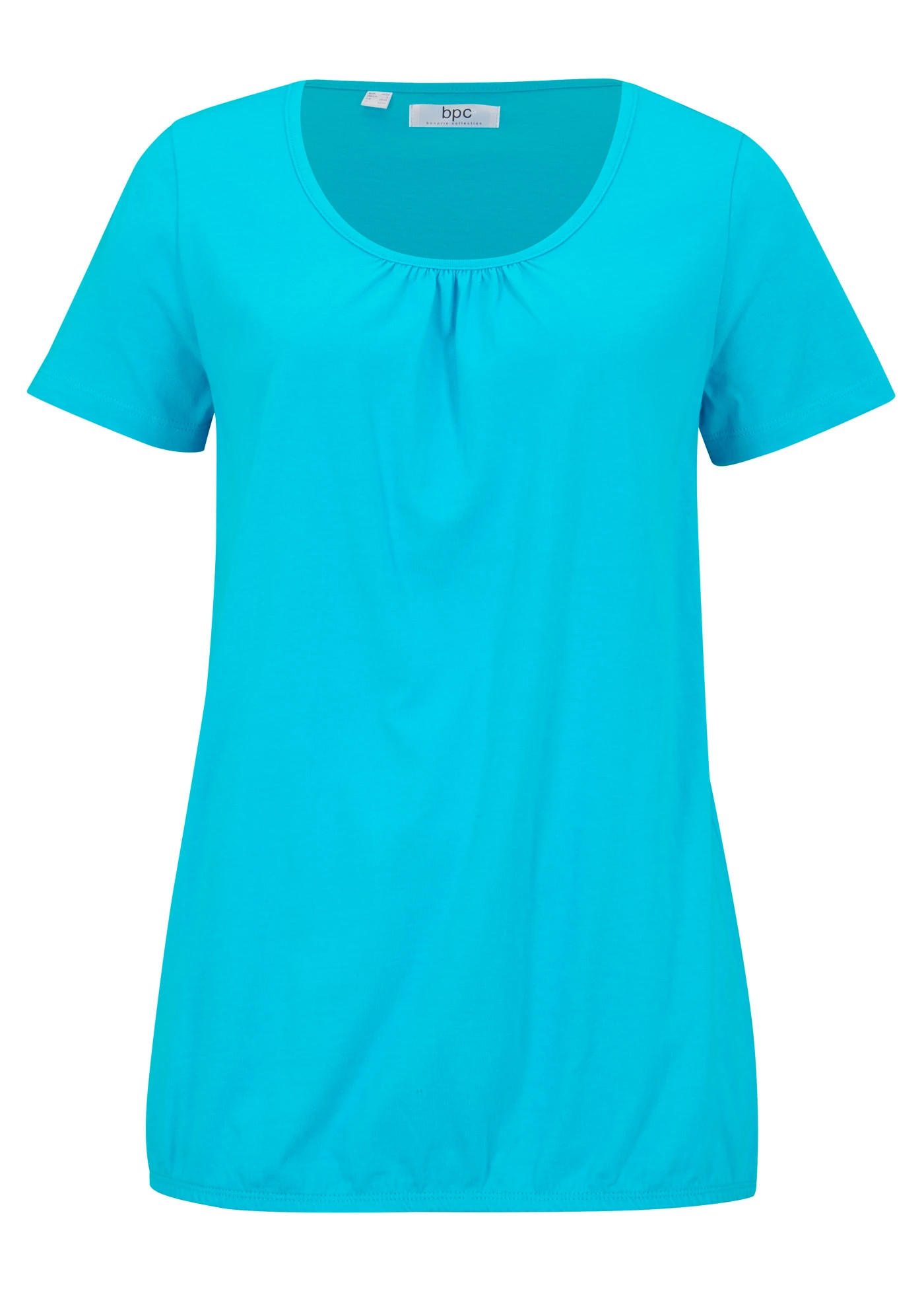 Bluză cu mâneci scurte, 100% din bumbac • albastru caraibic • magazin bonprix