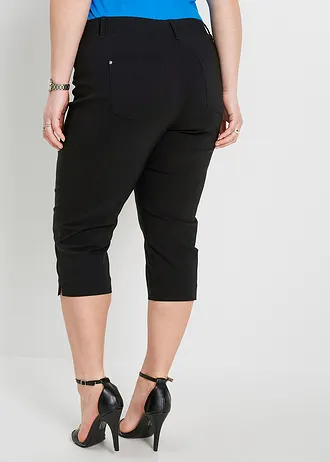 Stretch capri met elastische band • wit plus size • bonprix online shop