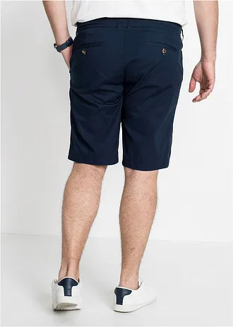 Chino bermuda, regular fit, Kleur: donkerblauw - mat turkoois