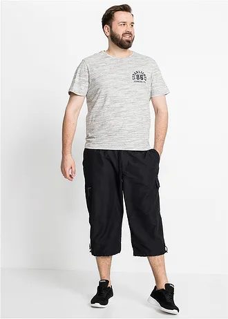 Microvezel 3/4 broek met comfort fit, regular fit, Kleur: rookgrijs