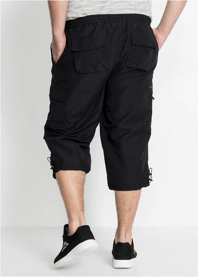 3/4 microvezel broek, regular fit, Kleur: zwart