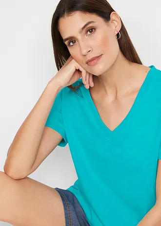 Tričko z čisté bavlny • aqua • bonprix obchod