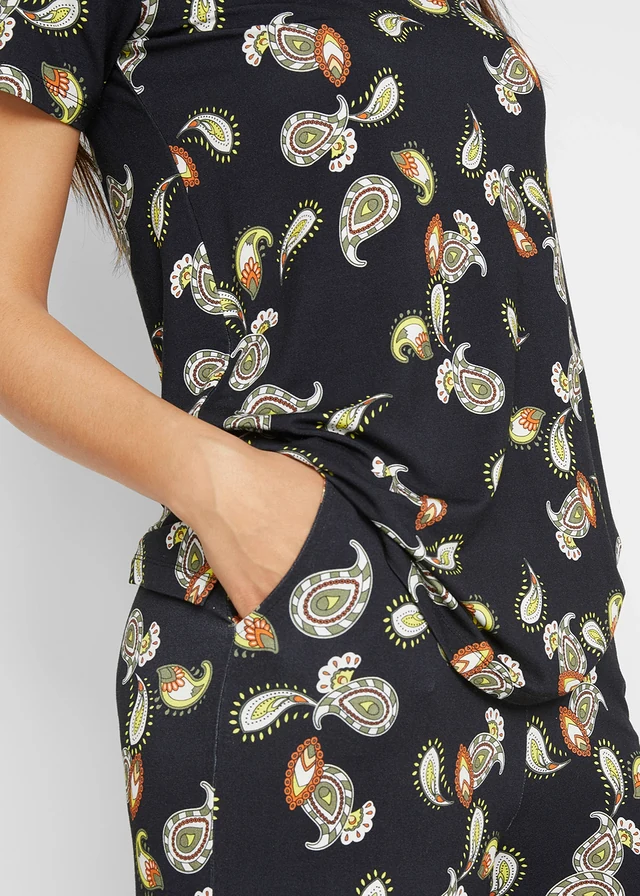 T-shirt et jupe-culotte en viscose fluide (ens. 2 pces) • noir paisley • product-page.page-title-suffix