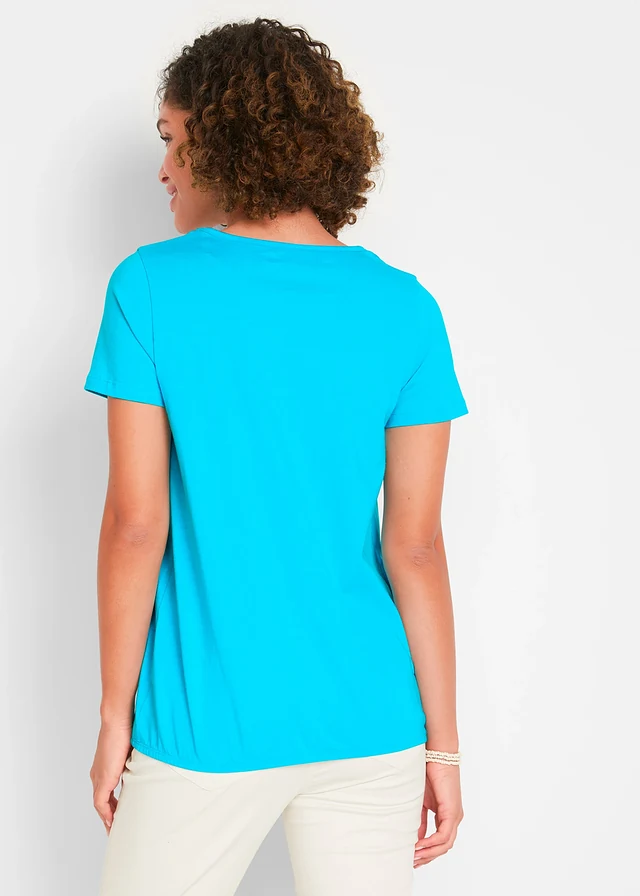 T-shirt 100% coton, Couleur: bleu ciel