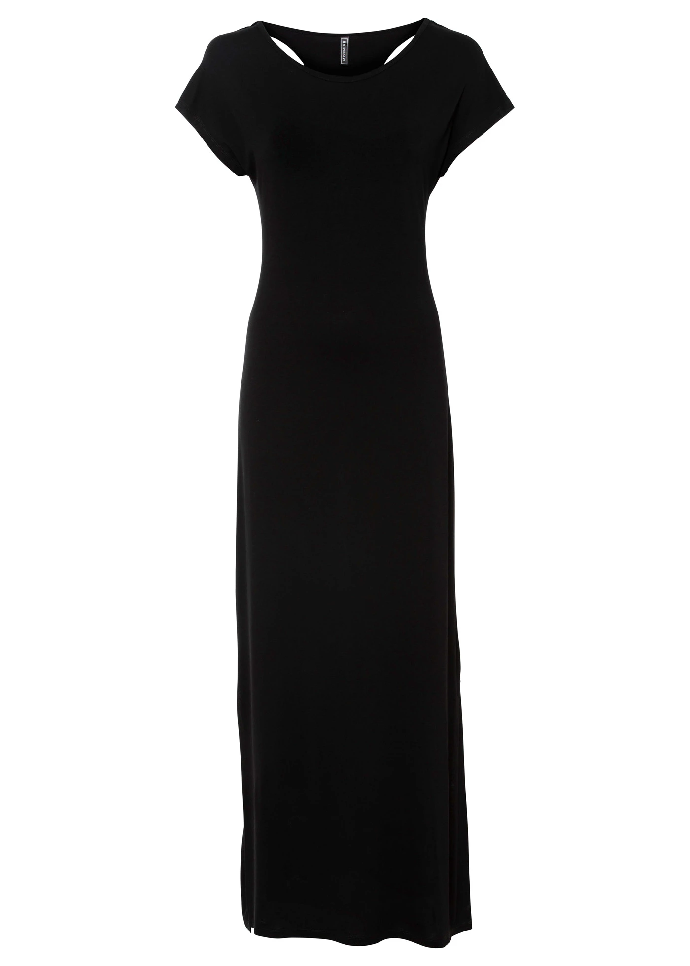 Robe fluide en jersey viscose extensible • noir • Boutique bonprix