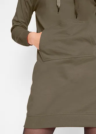 Sweatjurk met biologisch katoen • olijfgroen • bonprix online shop