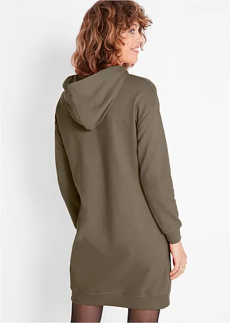 Robe sweat • olive foncé • Boutique bonprix