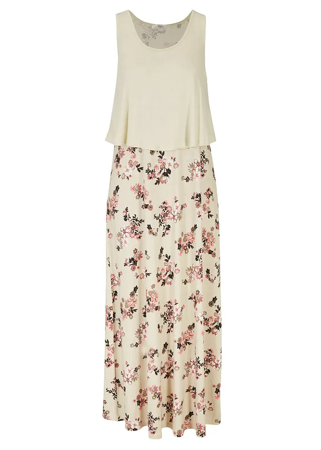 Robe longue en jersey viscose