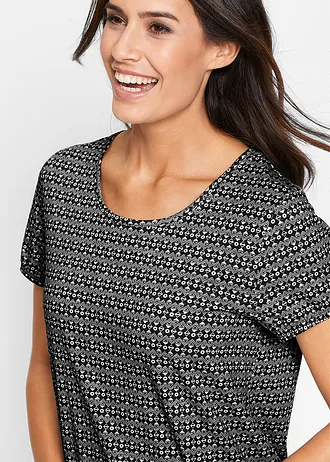 Shirt van katoen • zwart grafische print • bonprix online shop