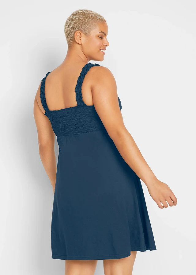 Zwangerschapsjurk van biologisch katoen (set van 2), Kleur: donkerblauw + zwart