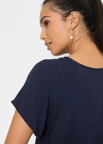 Blouse van viscose • donkerblauw • bonprix online shop