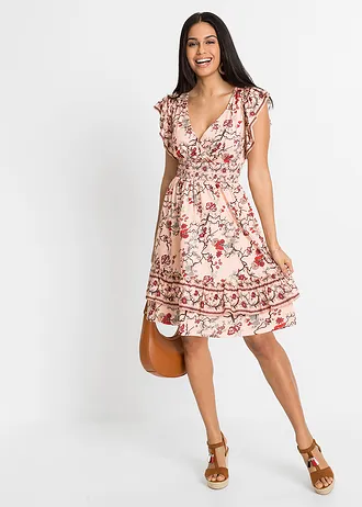 Robe en jersey, Couleur: abricot floral