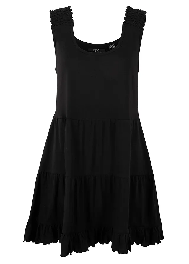 Dlhý top s volánikmi a širokými ramienkami