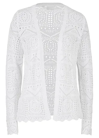 Ažurový pletený kabátek