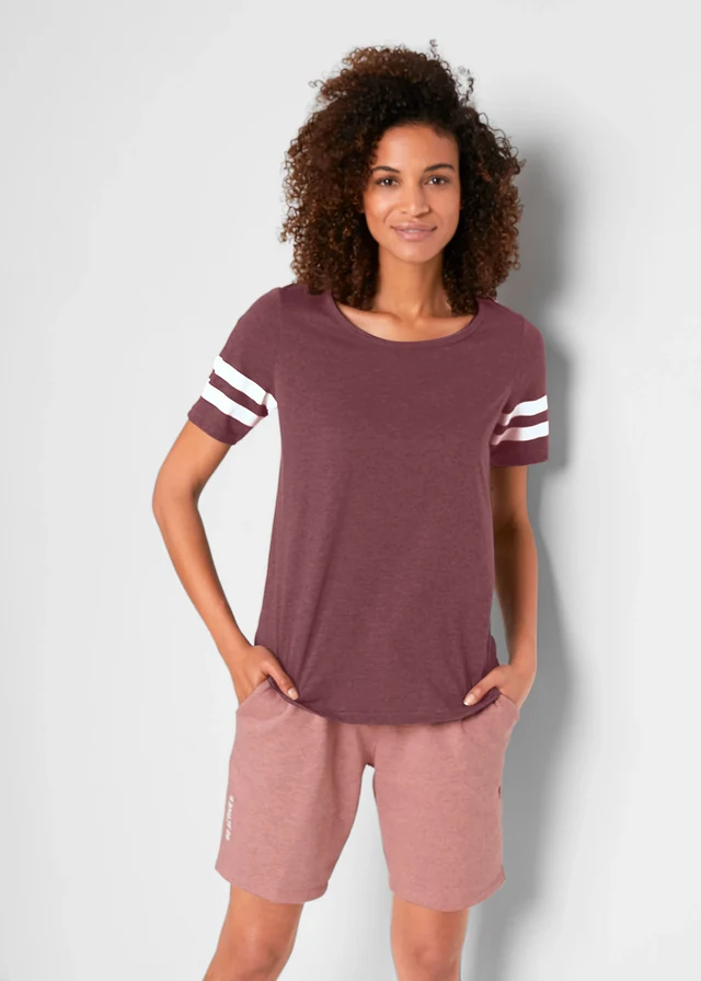Lot de 2 T-shirts de sport légers • anthracite chiné + violet foncé chiné • product-page.page-title-suffix