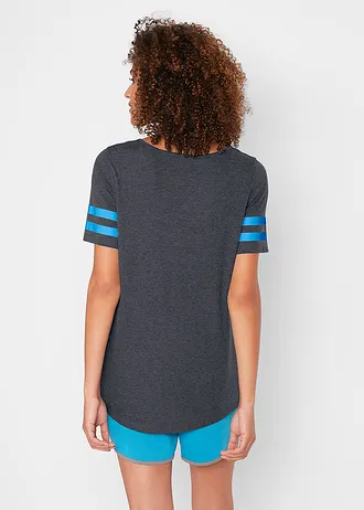 Tricou sport subțire (set/2buc) • gri-antracit+albastru-petrol melanj • magazin bonprix