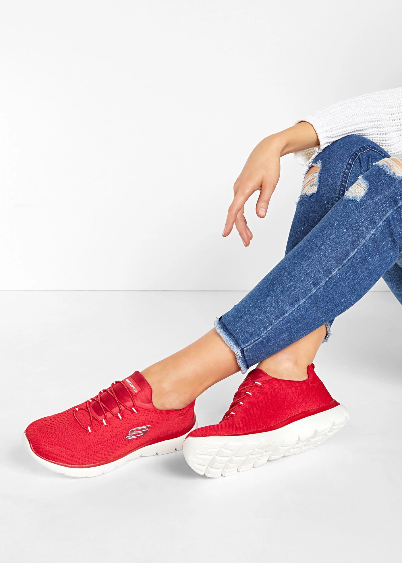 Skechers sneakers met memory foam • rood • bonprix online shop