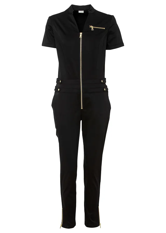 Jumpsuit, Kleur: zwart