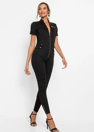 Jumpsuit, Kleur: zwart