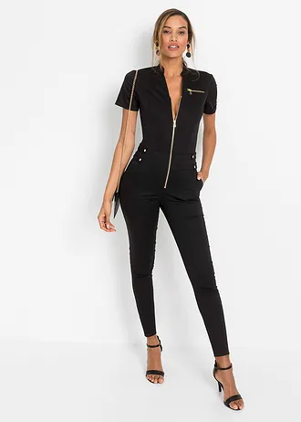 Jumpsuit, Kleur: zwart