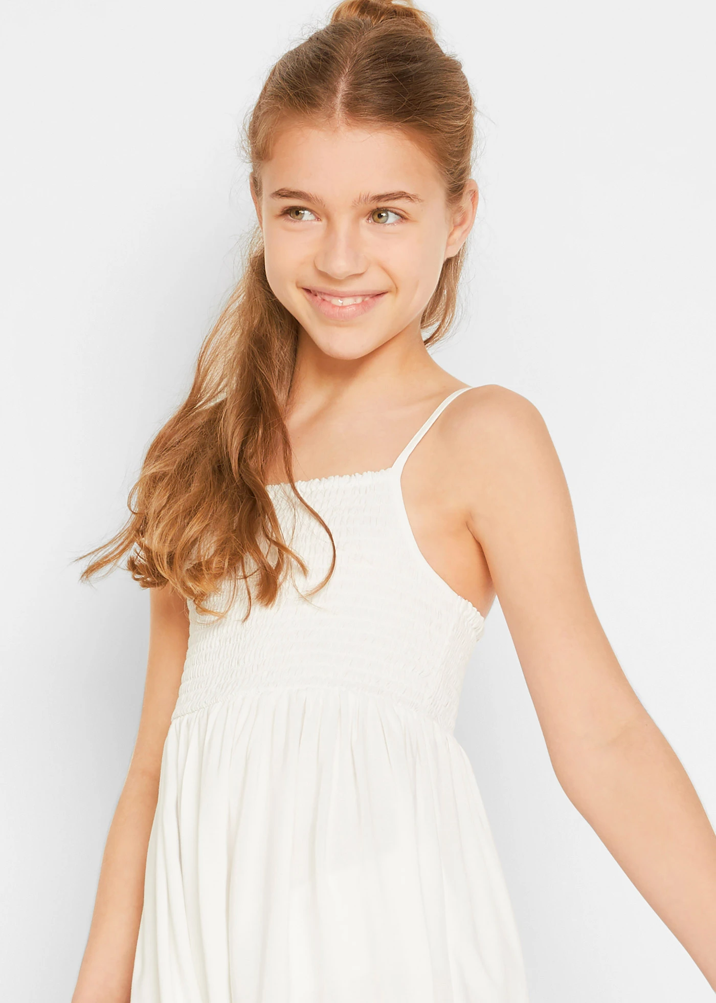 Robe longue en viscose fluide • blanc-bleu océan • product-page.page-title-suffix