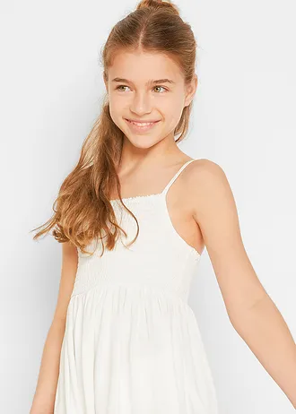 Maxi šaty ze splývavé viskózy • bílo-mořská modrá • bonprix obchod