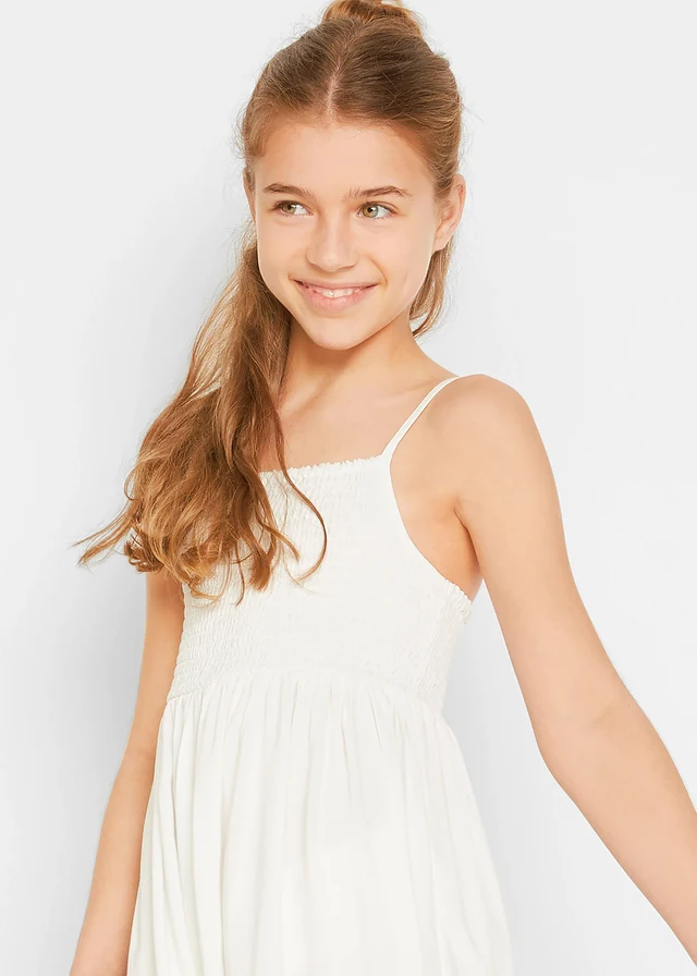 Robe longue en viscose fluide • blanc-bleu océan • product-page.page-title-suffix