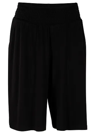 Bermuda en jersey viscose • noir • Boutique bonprix