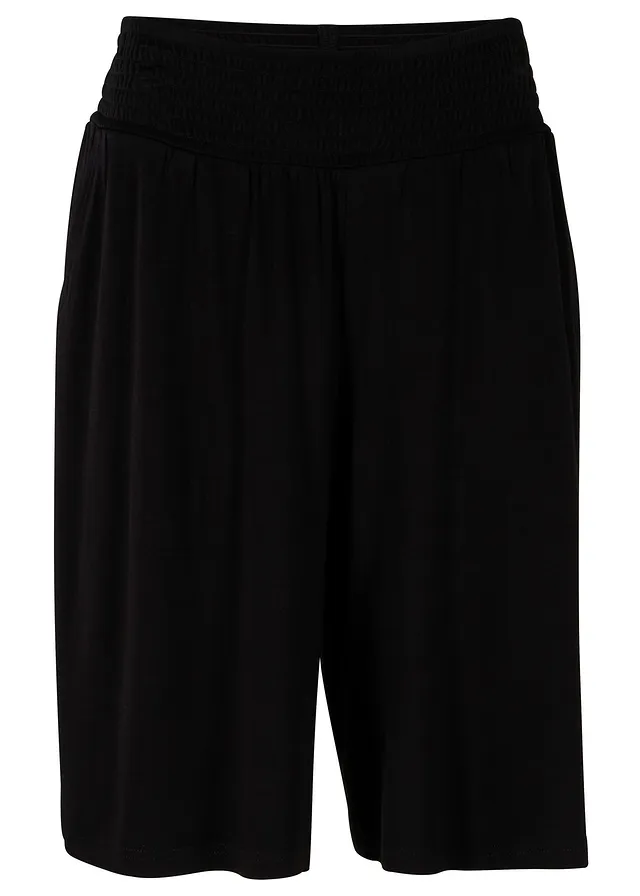 Bermuda en jersey viscose • noir • Boutique bonprix