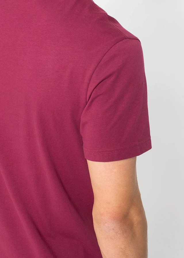 Lot de 3 T-shirts col V • turquoise cobalt + rhododendron + anthracite chiné • product-page.page-title-suffix
