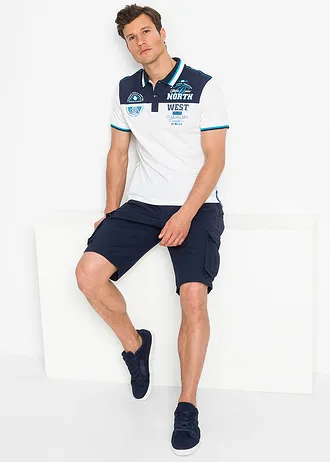 Bermuda cargo 100% coton, loose • bleu foncé • Boutique bonprix