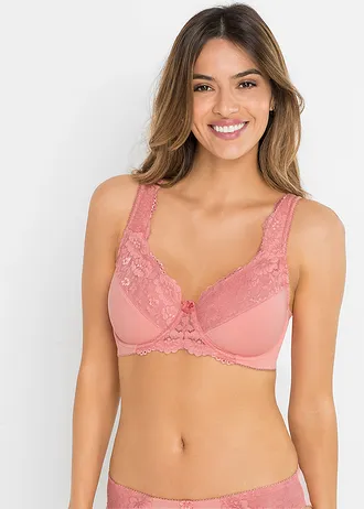Zmenšovací podprsenka (2 ks v balení) • rebarborová + světle korálová • bonprix obchod